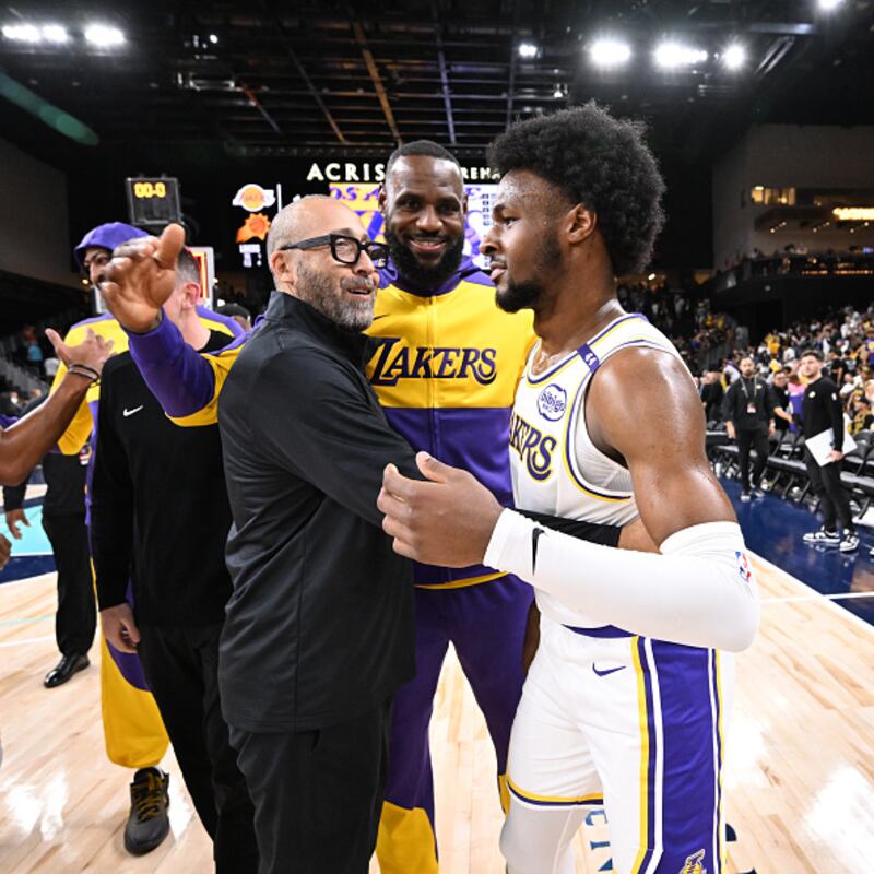 LeBron James and his son Bronny James