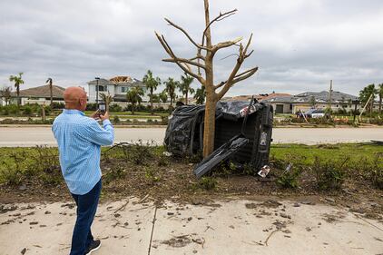 Damage left behind after Hurricane Milton